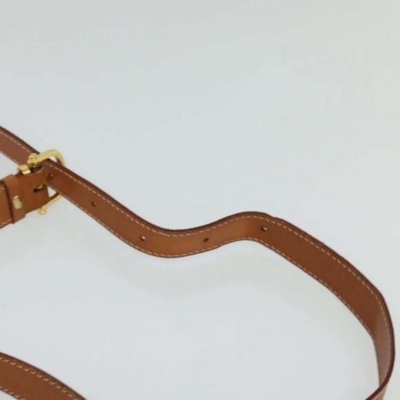 CELINE Macadam Canvas Shoulder Bag PVC Leather Brown Gold Auth 122382 - Picture 9 of 16